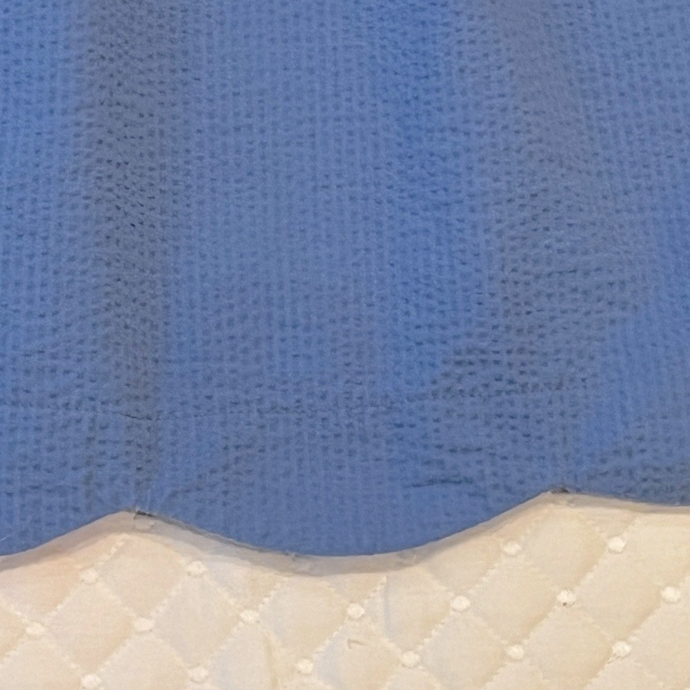 Lauren James womens mini skirt blue scalloped pull on relaxed fit M resort beach - Picture 5 of 13